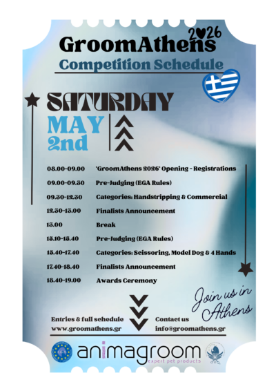 GroomAthens Competition Schedule EN Saturday GroomAthens Competition Schedule EN Saturday