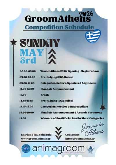 GroomAthens Competition Schedule EN Sunday GroomAthens Competition Schedule EN Sunday